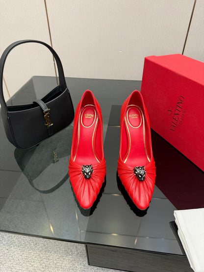 VT Panthea Pumps 105Mm Red Goatskin 630181