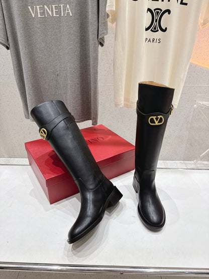 VT long boots black calfskin 174431