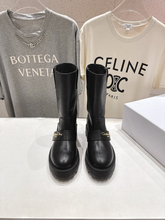 CD  D-Quest Boot 35mm Black Grained Calfskin 492054