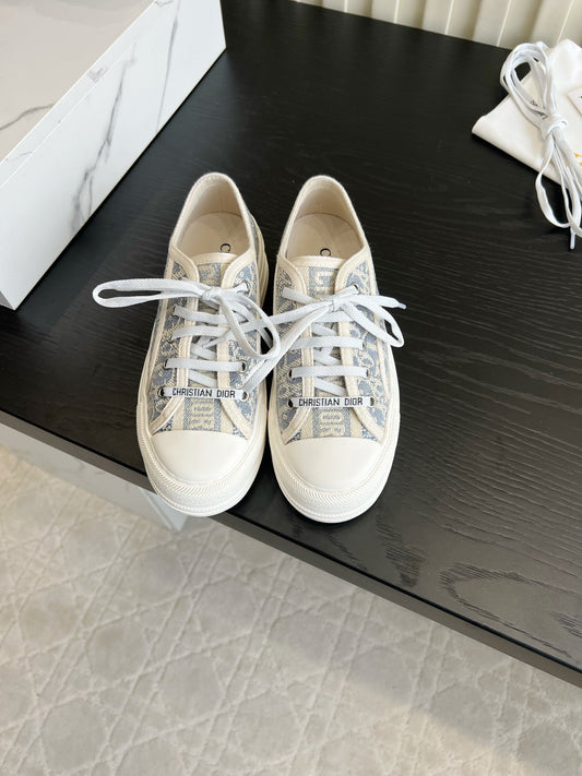 CD Dioriviera Walk'n'Dior Sneaker Wash Blue Cotton 851248
