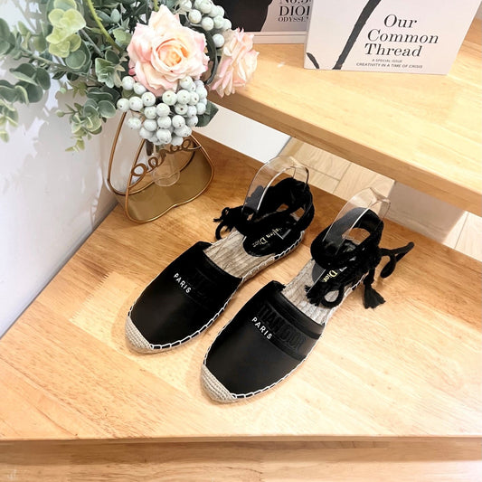 CD FW26 Sandals Black Sheepskin 692256