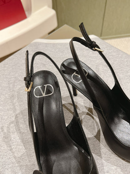 VT Papier-Phalène Pumps Black Sheepskin 659181