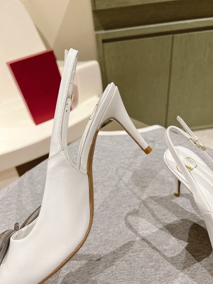 VT Papier-Phalène Pumps White Sheepskin 659182
