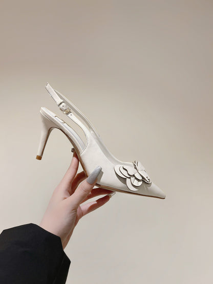 VT Papier-Phalène Pumps White Sheepskin 659182