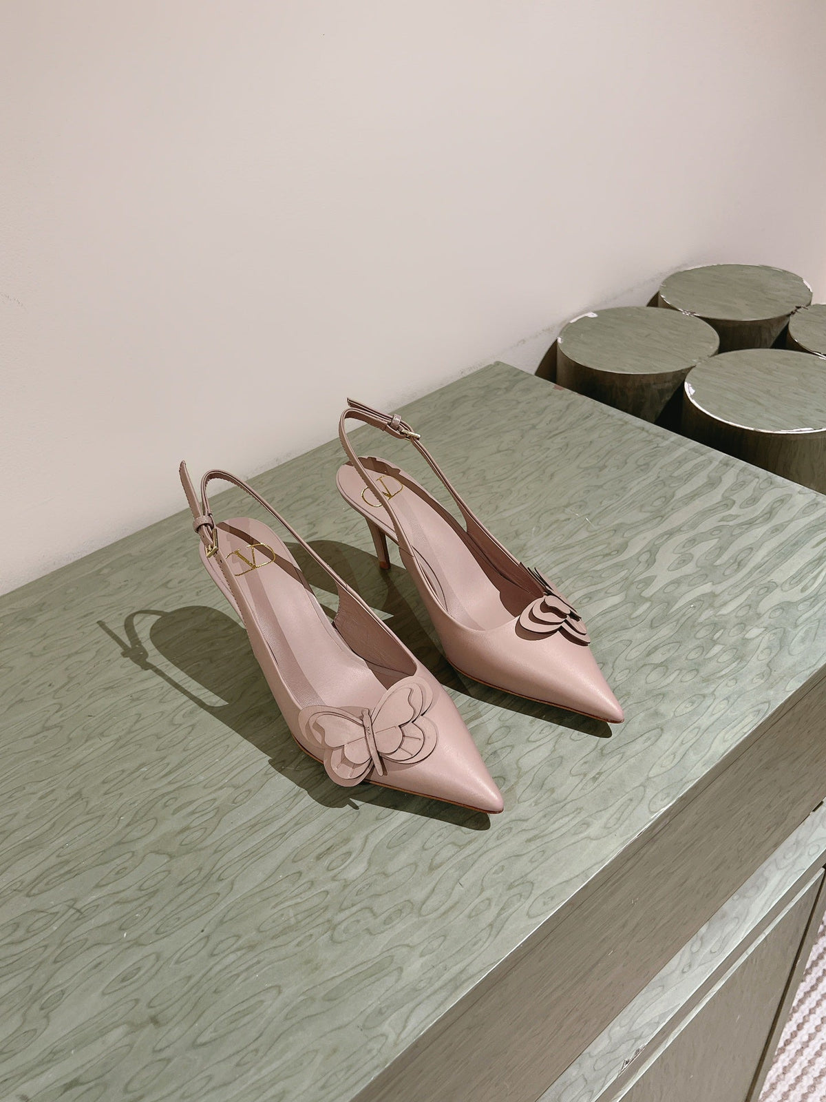 VT Papier-Phalène Pumps Light Pink Sheepskin 659183
