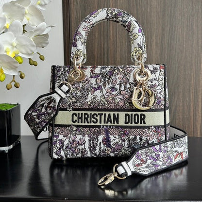 medium lady 24 multicolor flower embroidery