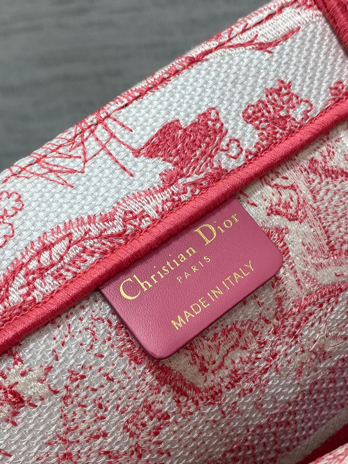 medium dioriviera book tote 36 red tiger embroidery canvas