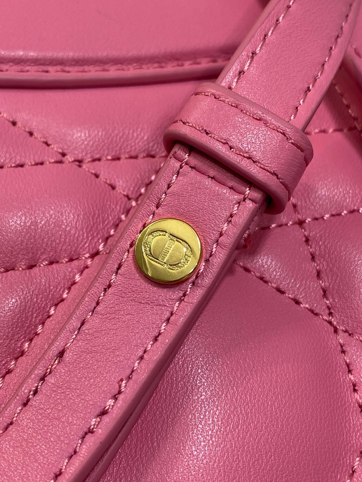 SMALL 20 CARO BACKPACK IN PUNCH PINK MACROCANNAGE LAMBSKIN