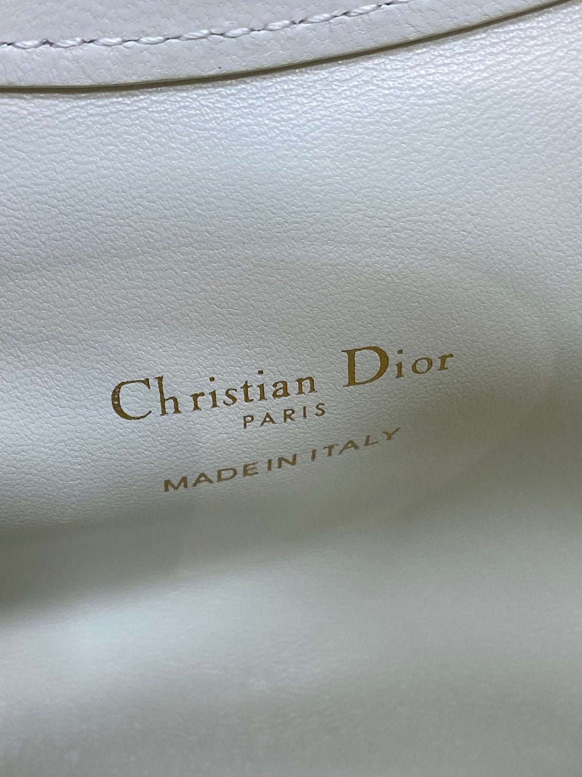 CD Jolie Top Handle Mini Bag 18.5cm White Cannage Lambskin GHW