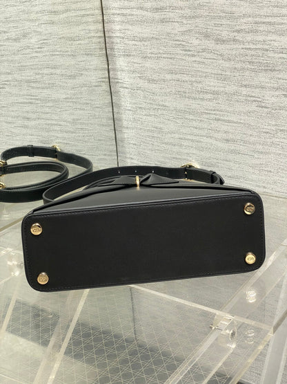 Dior 2025 Bow Bag 28cm Black Leather 272519