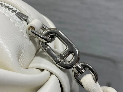Dior 2026 Bow Pouch 20cm White Lambskin 284143