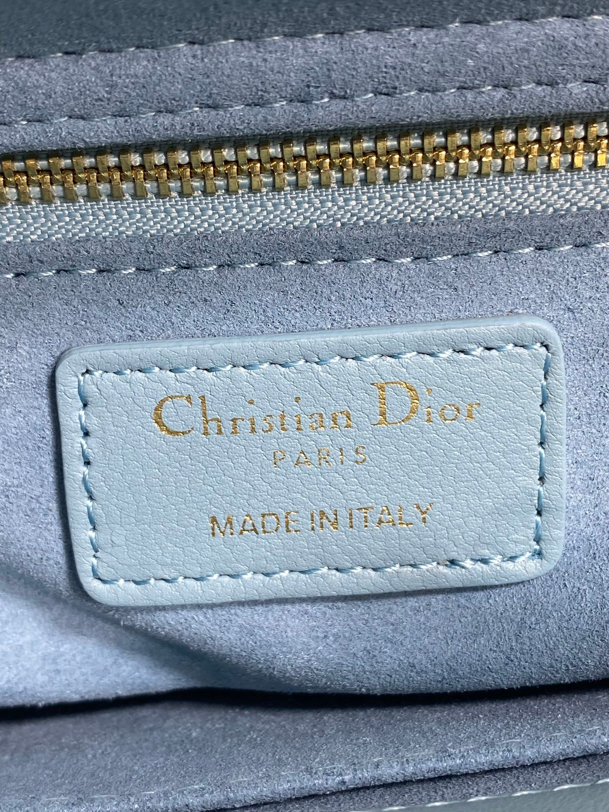 CD 2026 Bow Lady Dior Tourmaline Blue Cannage Lambskin 289166