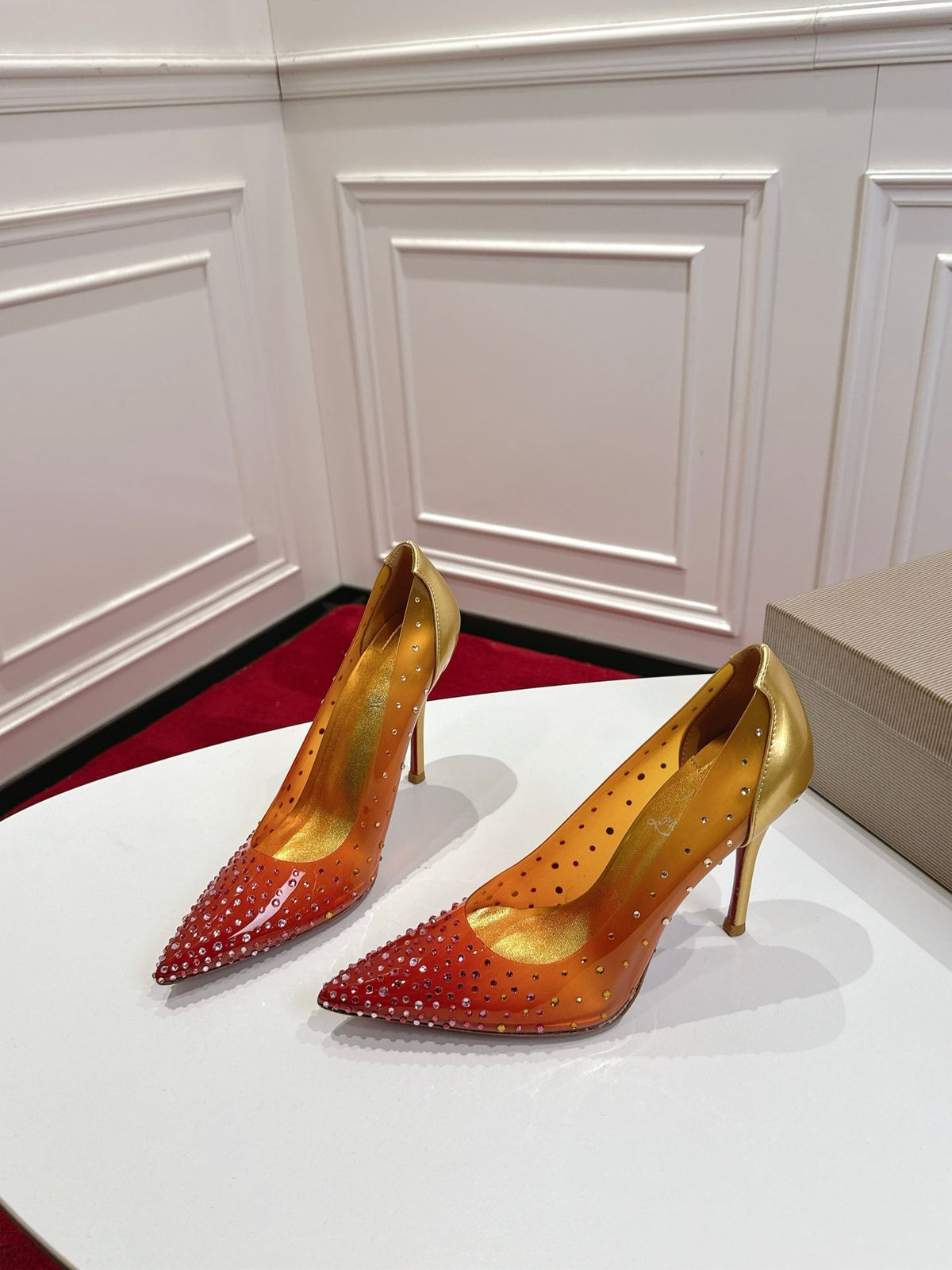 Christian Louboutin 2026 Miss Z Degrastrass Ombré Pumps 100mm Effect PVC Lambskin 780425