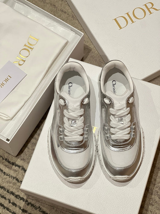 CD Tech Sneaker Sliver White Mesh Leather 707904