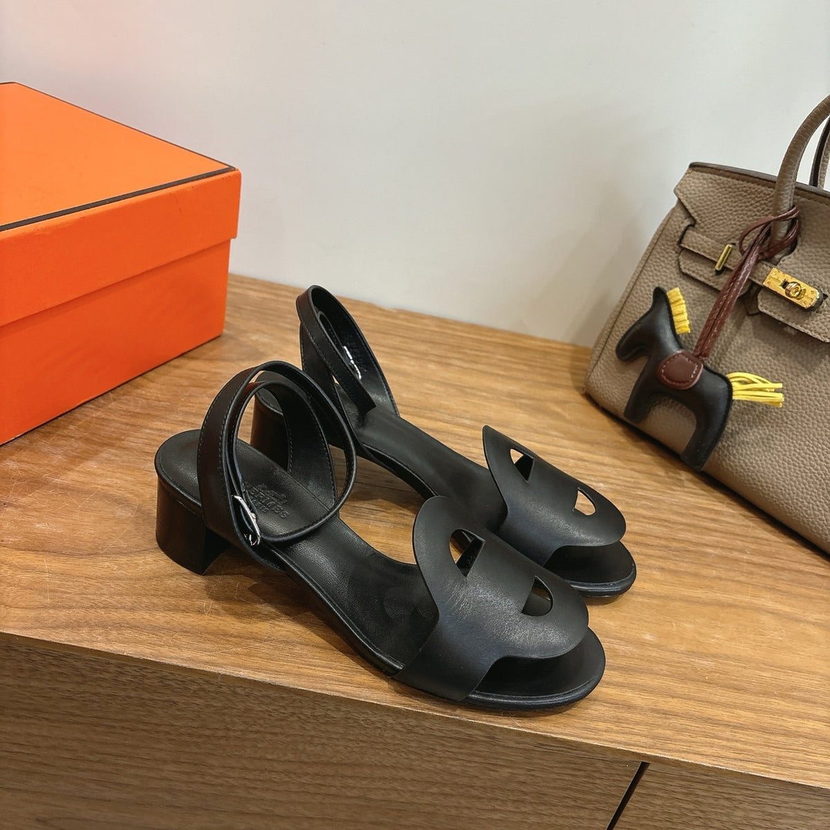HM 26ss High Heel Sandal 50 Black Calfskin 638410