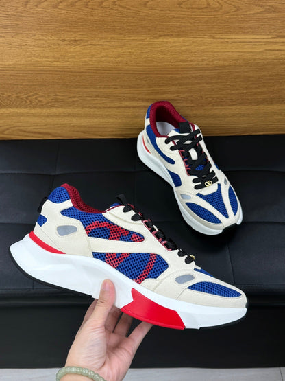 VT 26s Demivee Trainers White Blue Mesh Suede 104030
