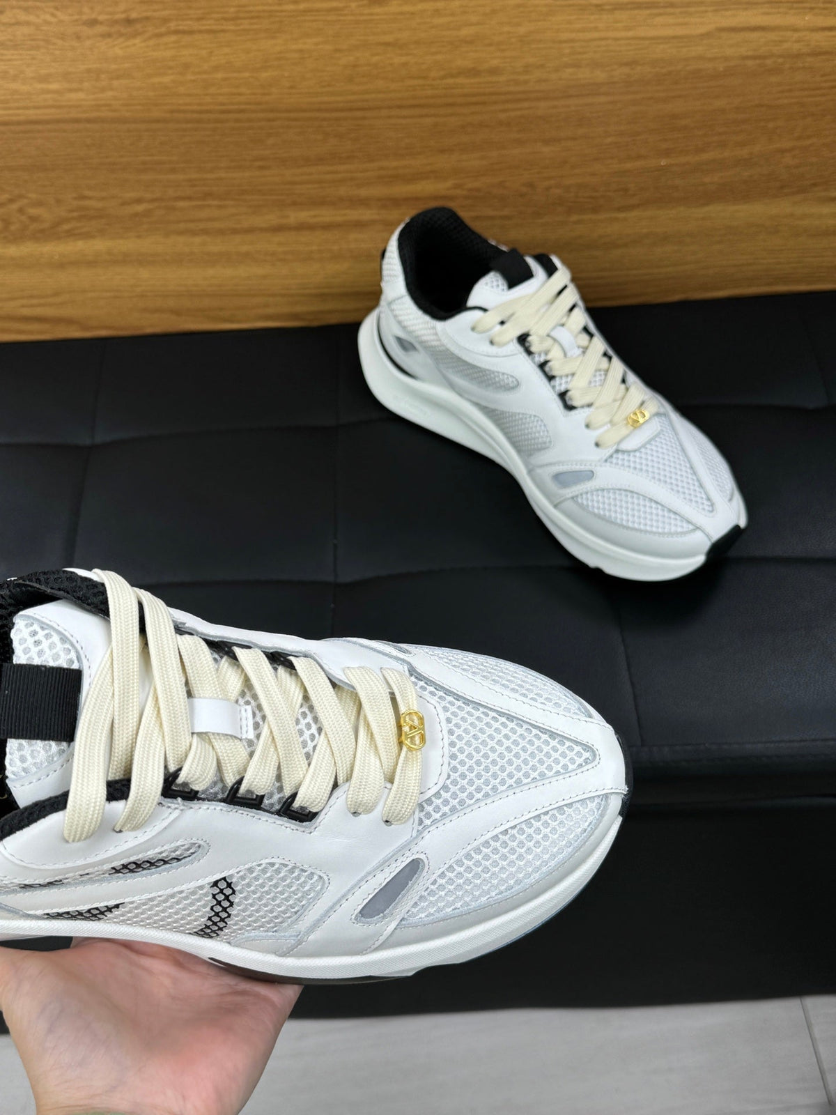 VT 26s Demivee Trainers White Mesh Suede 104032