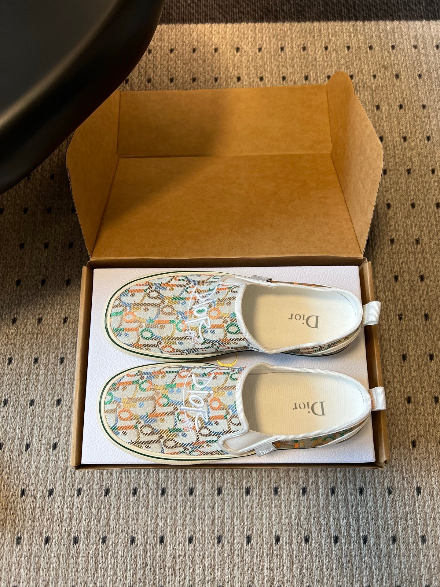 CD 26s Slip-on Shoes Cream Multicolor Canvas 903390