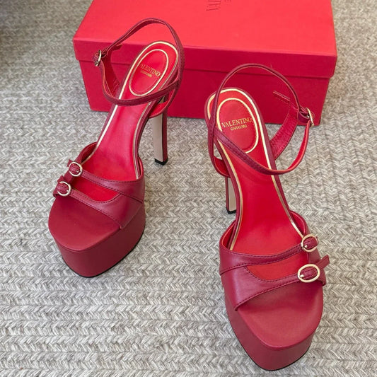 Valentino Garavani Crasher 145mm Leather Platform Sandal 835761