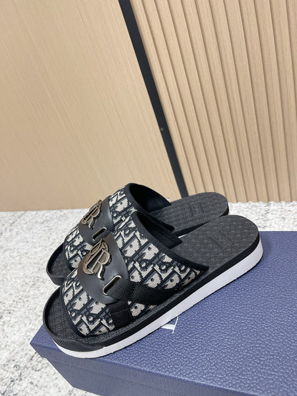 CD Men's Alpha Sandals Black Rubber Cotton 752386