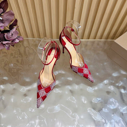 Christian Louboutin 2026 Slingback Pumps 100mm Silk Rhinestone 775986