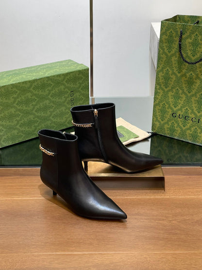 GG 26s Signoria Ankle Boot 4.5cm Black Cowhide 997220