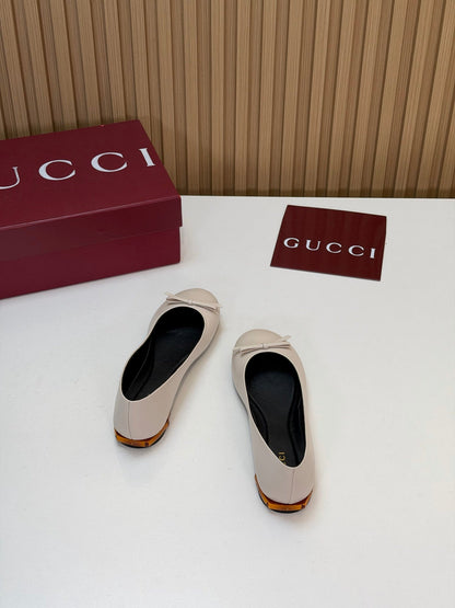 GG 26s Ballerina With Bamboo Flats Cream Sheepskin 997173