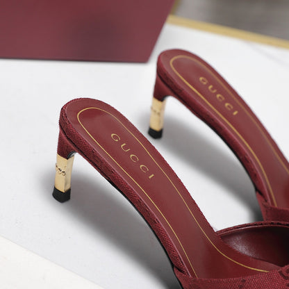GG 26s Slide 5.5 With Bamboo Motif Red Canvas 961225