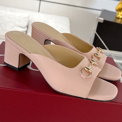 GC Horsebit Slide Pink Cowhide 292402