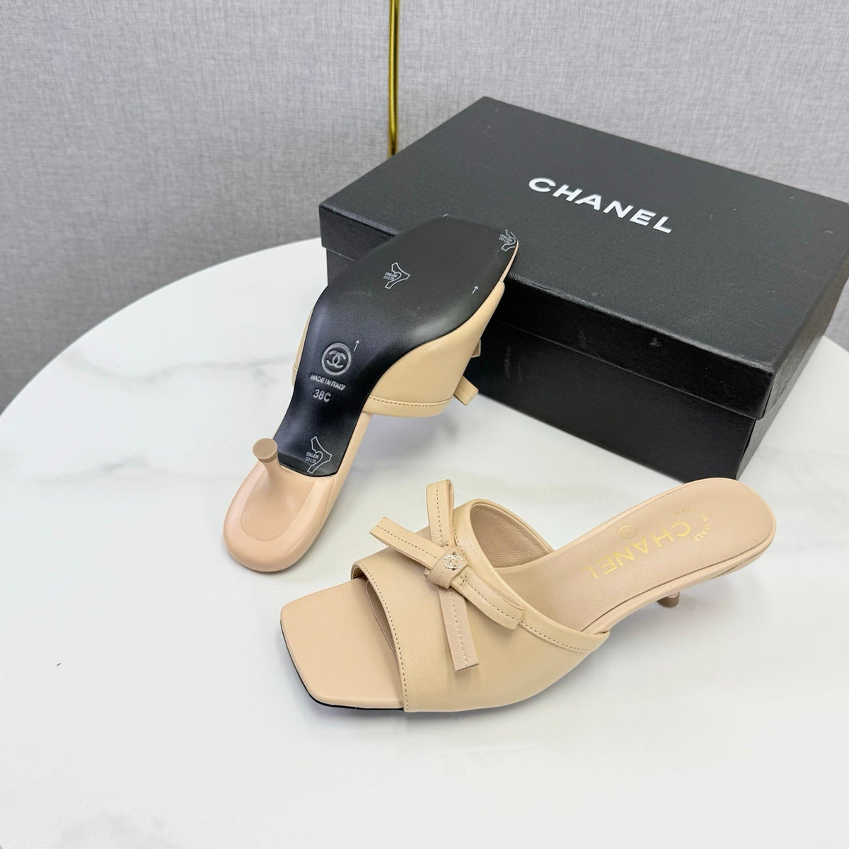 Chanel 2026 Heeled Sandal 35mm Sheepskin 904510