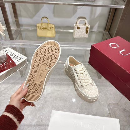GG Chunky Sneaker 35mm Cream Canvas 457445