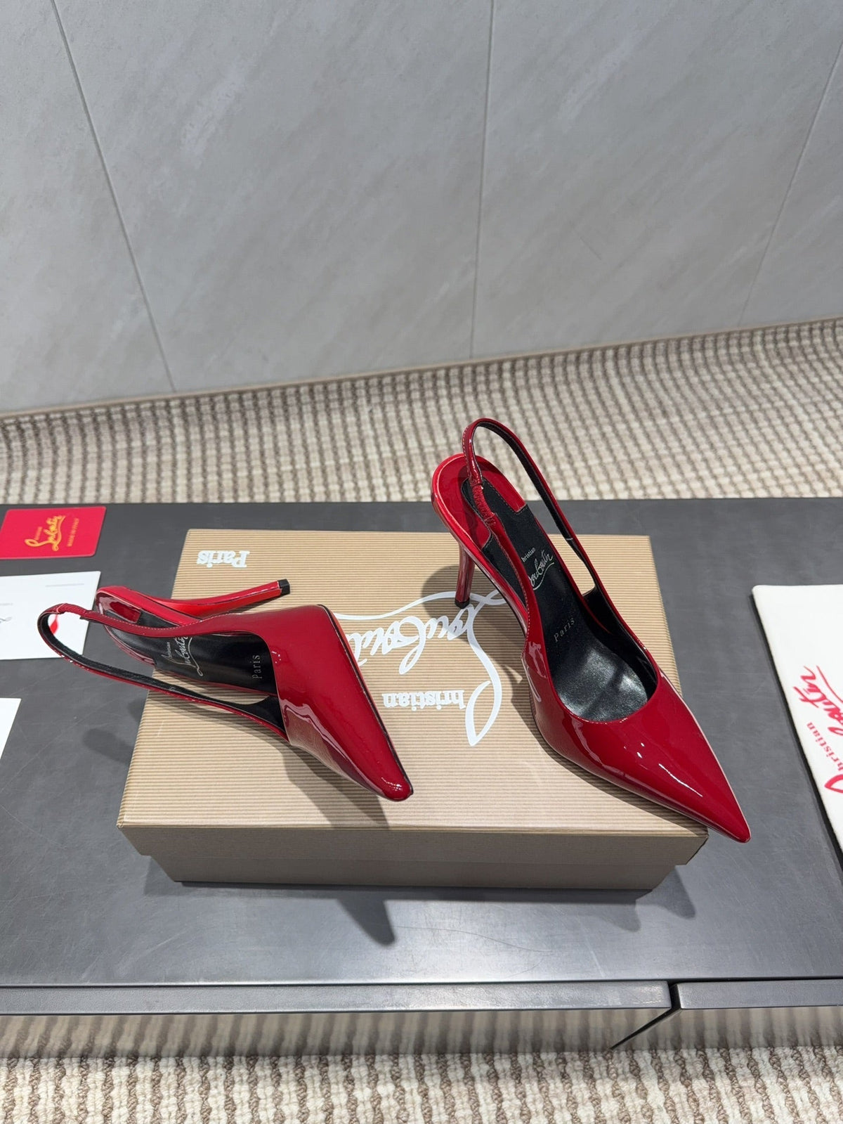 CL 26SS Slingback 100 Dark Red Patent Leather 613984