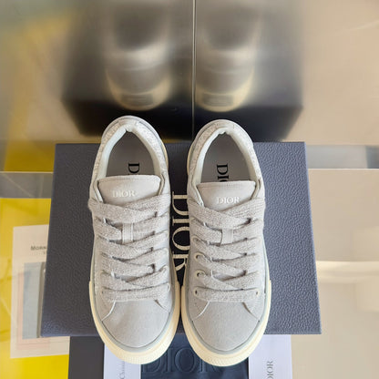 CD B33 Sneaker 40mm Grey White Monogram Suede