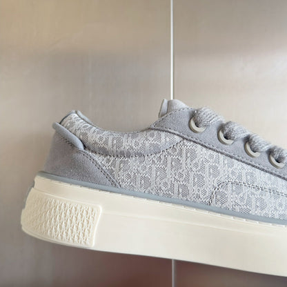 CD B33 Sneaker 40mm Grey White Monogram Suede