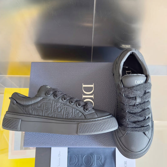 CD B33 Sneaker 40mm Black Monogram Cowhide