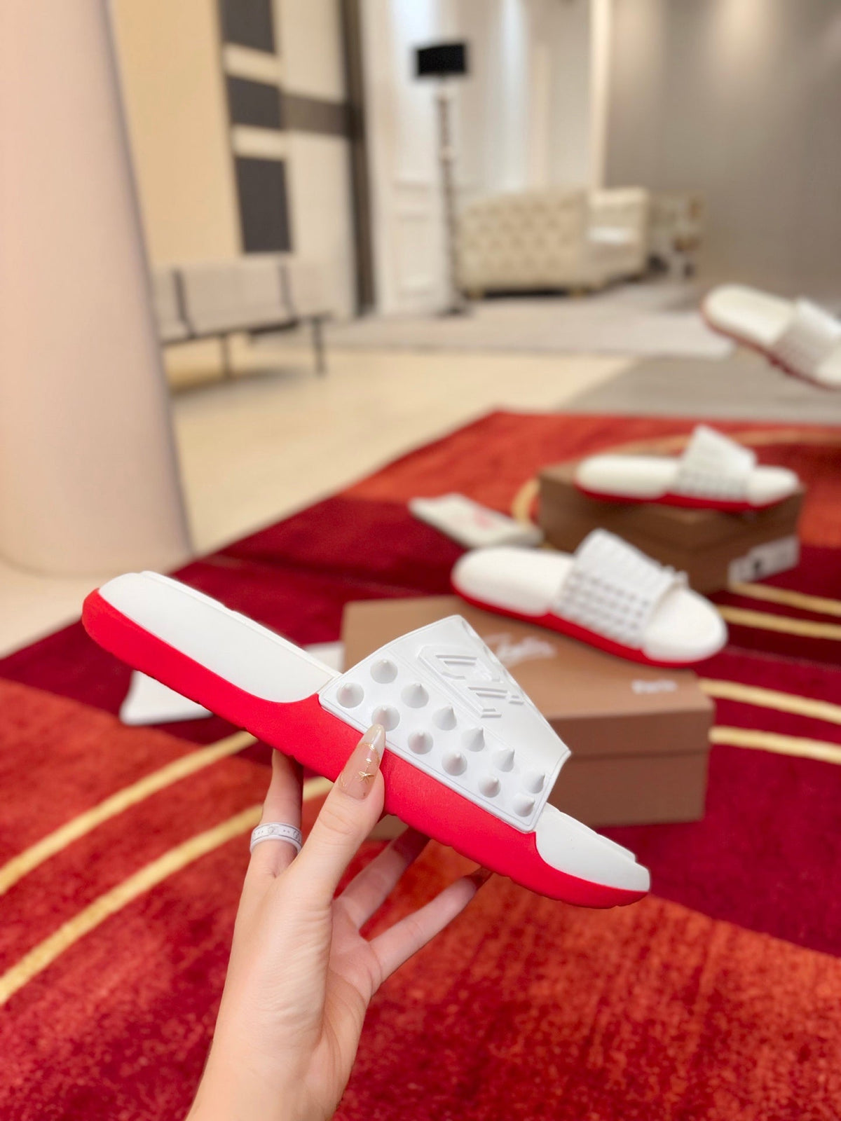 Christian Louboutin Take It Easy Spike Slide 863773