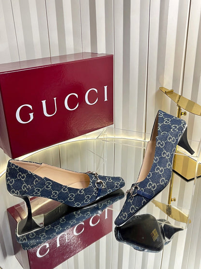 GG 26s Vittoria Pumps Dark Blue Canvas 768133