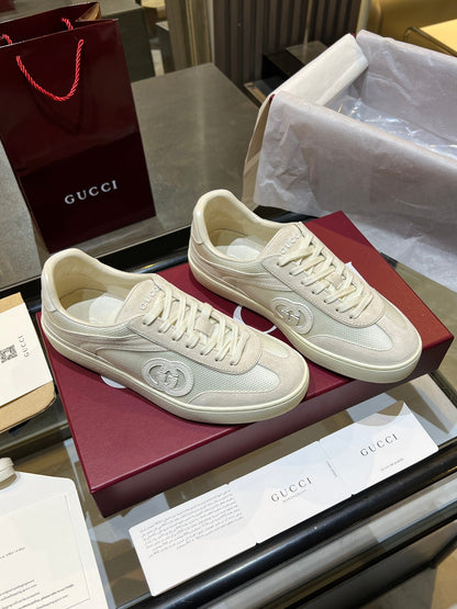 GG G75 Sneaker Cream Suede Mesh 818352
