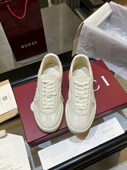 GG G75 Sneaker Cream Suede Mesh 818352
