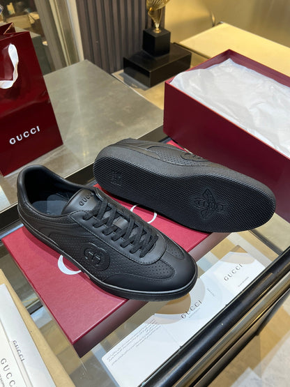 GG G75 Sneaker Black Suede Mesh 818349