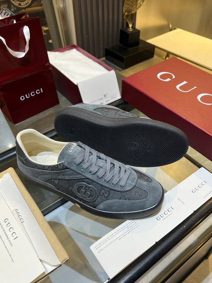 GG G75 Sneaker Grey Suede Canvas 818344