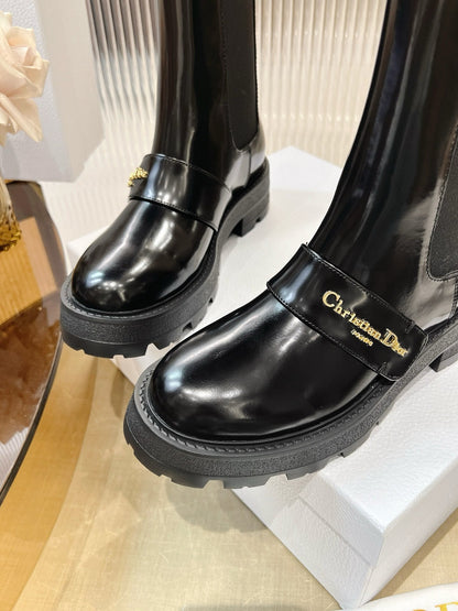 CD 25 short boots black calfskin 438779