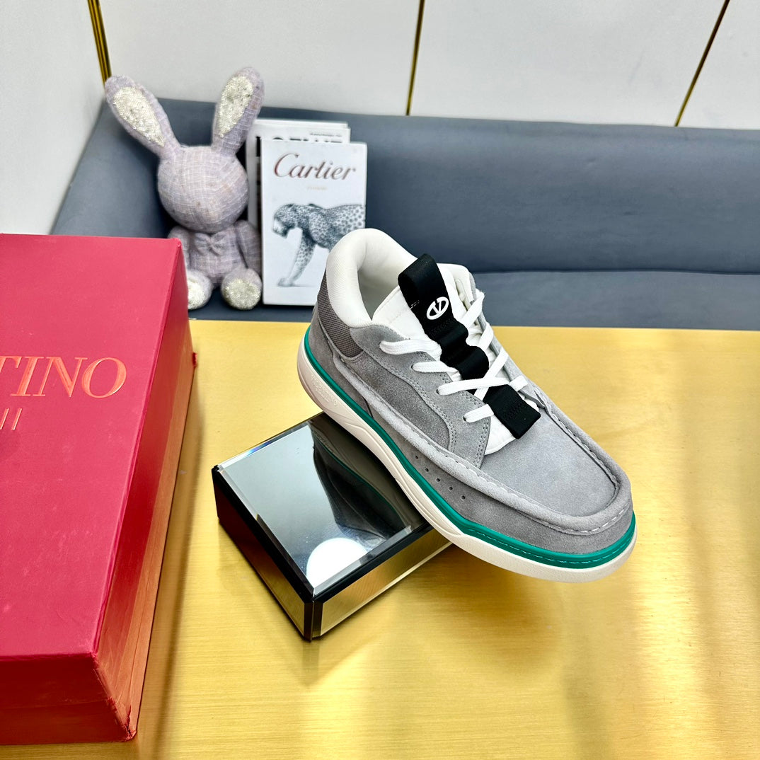Mid-top Runboot Split Leather Sneaker 30mm Grey Suede 994559