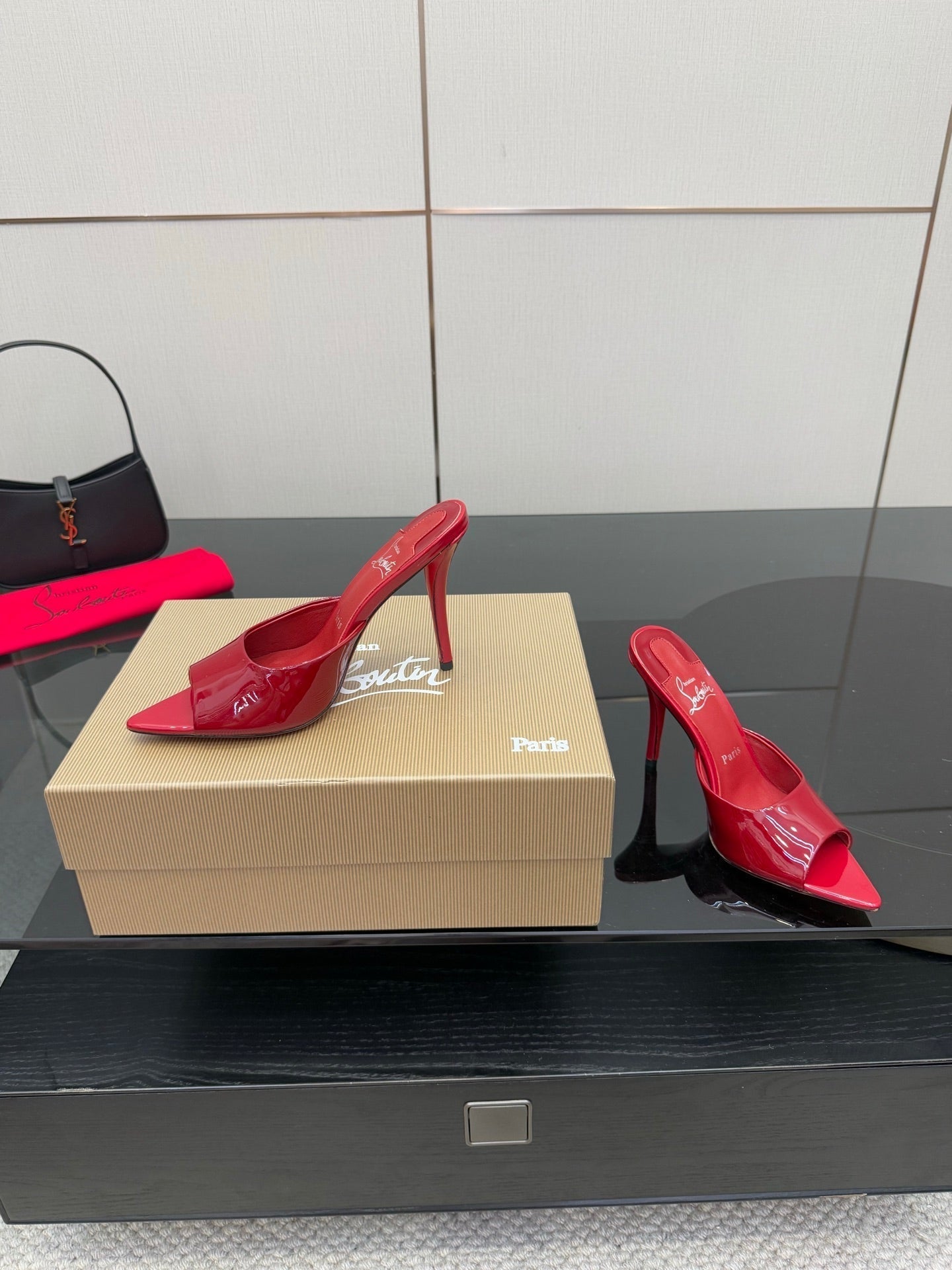 CL 26SS High Heel Sandals 100 Red Patent Leather 532169