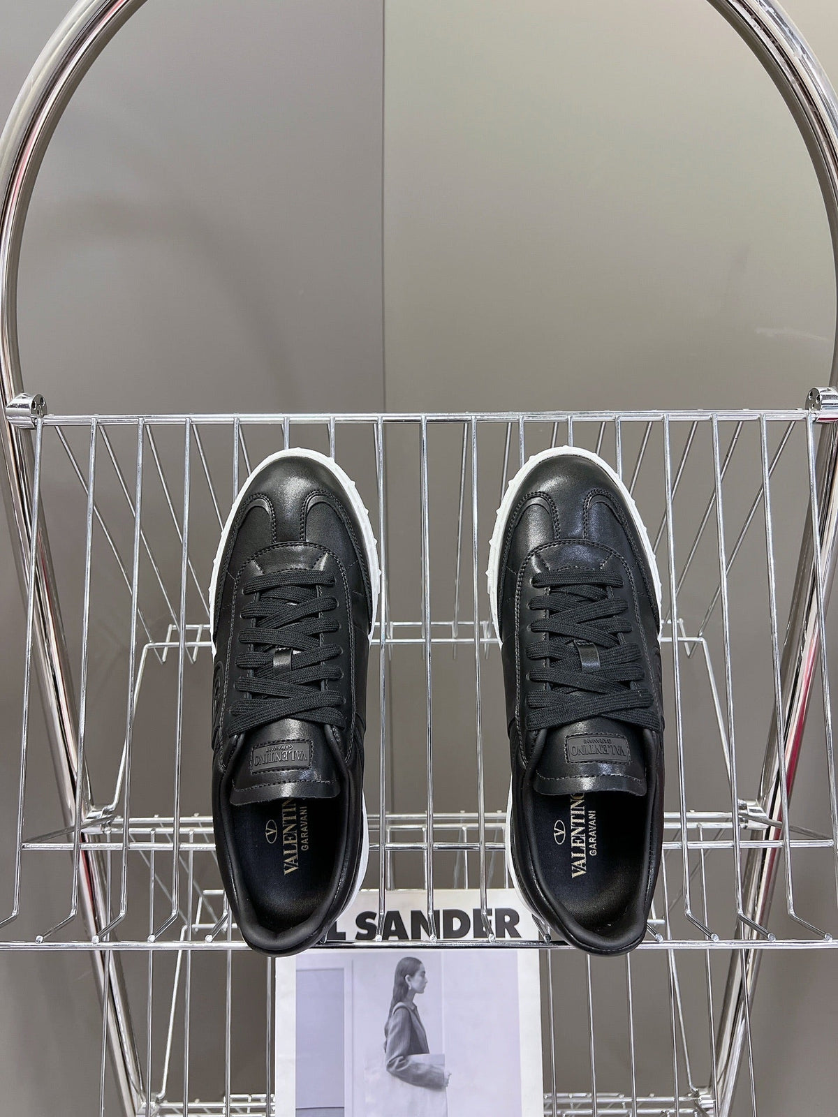 Upvillage Trainer In Black Laminated Calfskin 989602