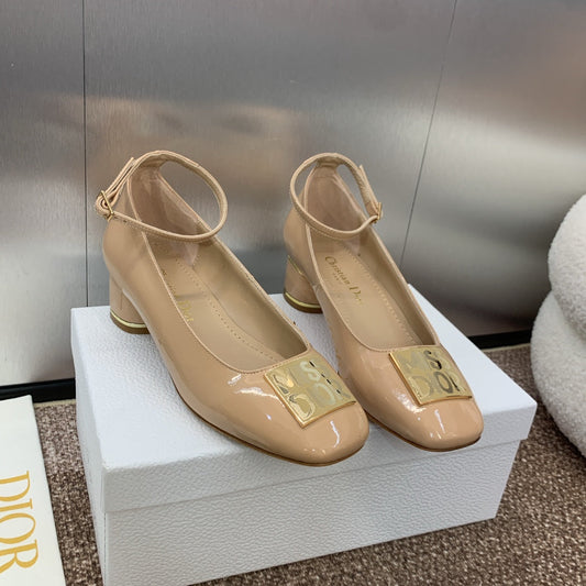 CD Miss Dior Pump 35mm Glossy Beige Cowhide