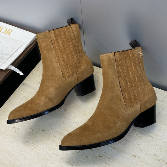 Dior 2025 D-West Chelsea Boots Brown Suede 508542
