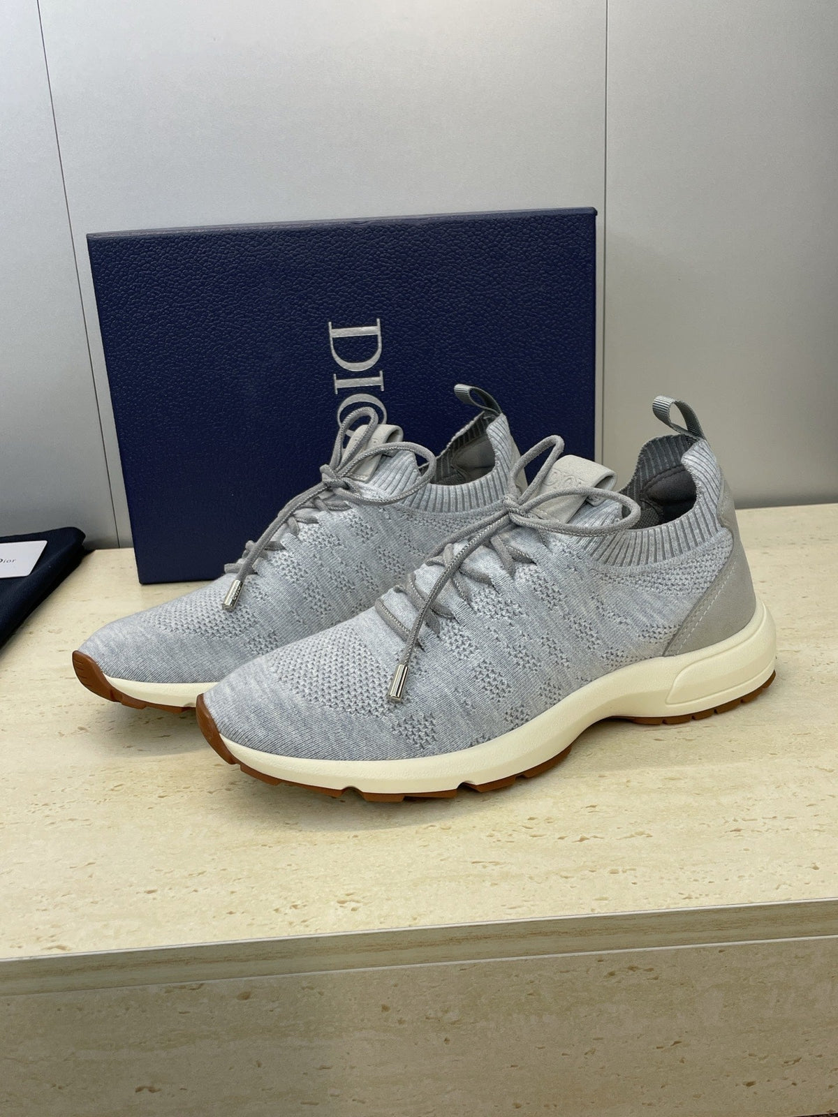 CD B80 Lounge Sneaker Gray Cannage Cashmere Wool  551443