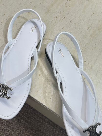 Celine 26 Flip-Flop Sandals Calfskin Leather 762644