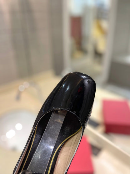 VT 26s VLogo Block Heels Black Patent Leather 985374